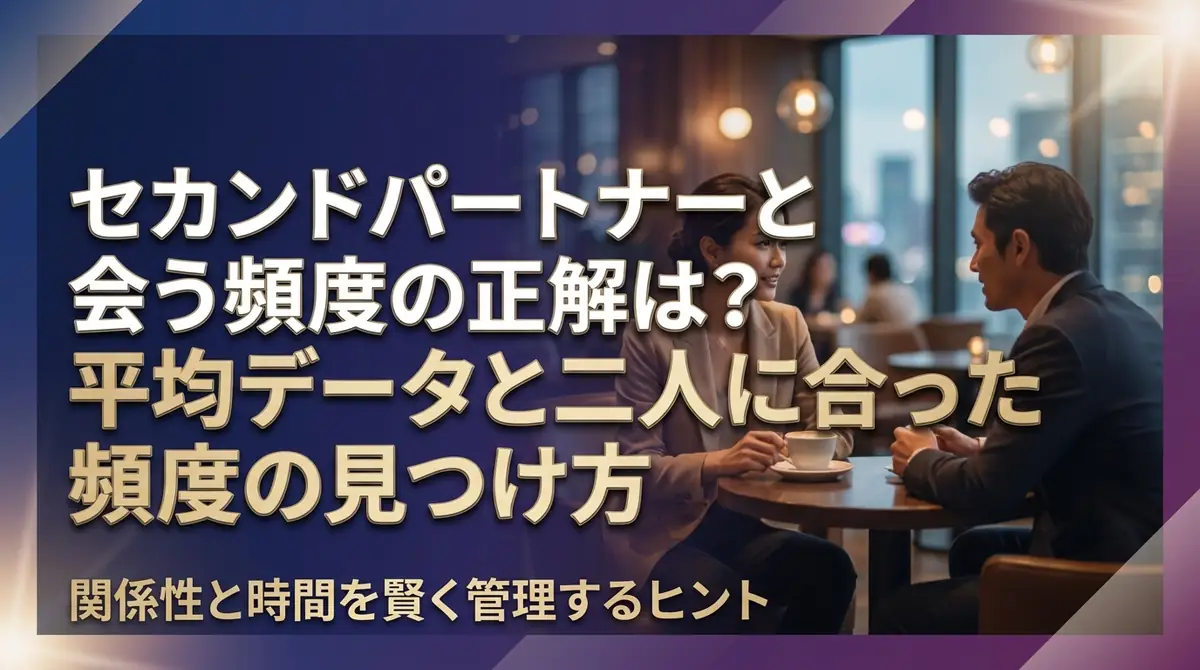 セカンドパートナーと会う頻度の正解は？平均データと二人に合った頻度の見つけ方