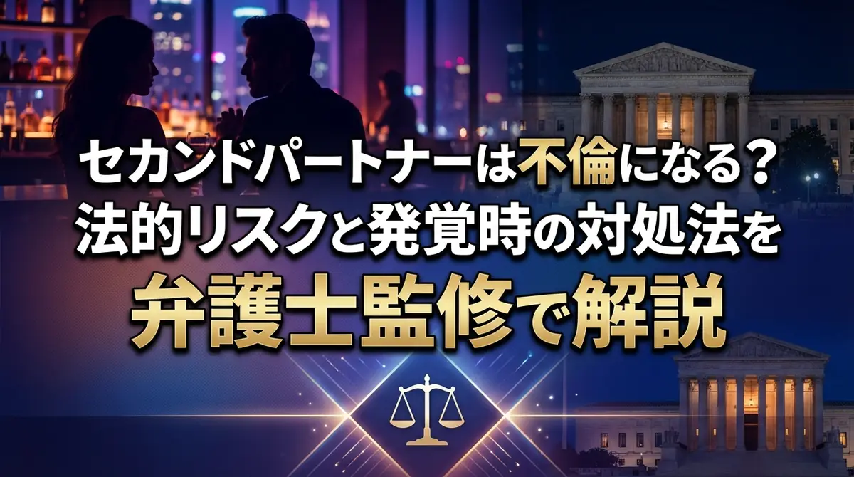 セカンドパートナーは不倫になる？法的リスクと発覚時の対処法を弁護士監修で解説
