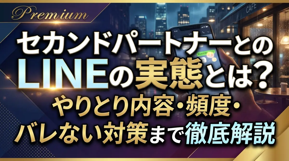 セカンドパートナーとのLINEの実態とは？やりとり内容・頻度・バレない対策まで徹底解説