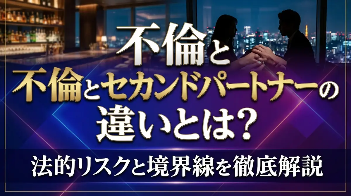 不倫とセカンドパートナーの違いとは？法的リスクと境界線を徹底解説