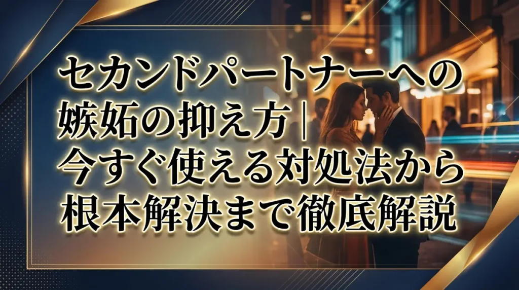 セカンドパートナーへの嫉妬の抑え方｜今すぐ使える対処法から根本解決まで徹底解説