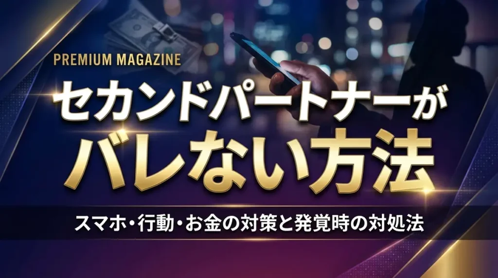 セカンドパートナーがバレない方法｜スマホ・行動・お金の対策と発覚時の対処法