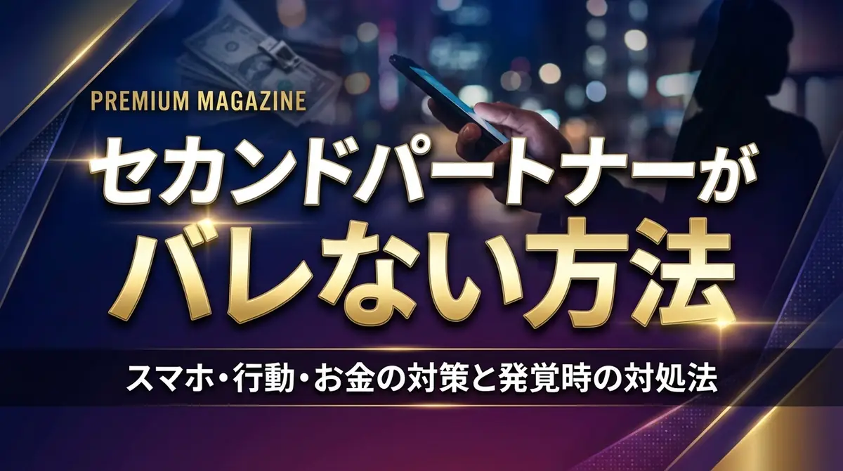 セカンドパートナーがバレない方法｜スマホ・行動・お金の対策と発覚時の対処法