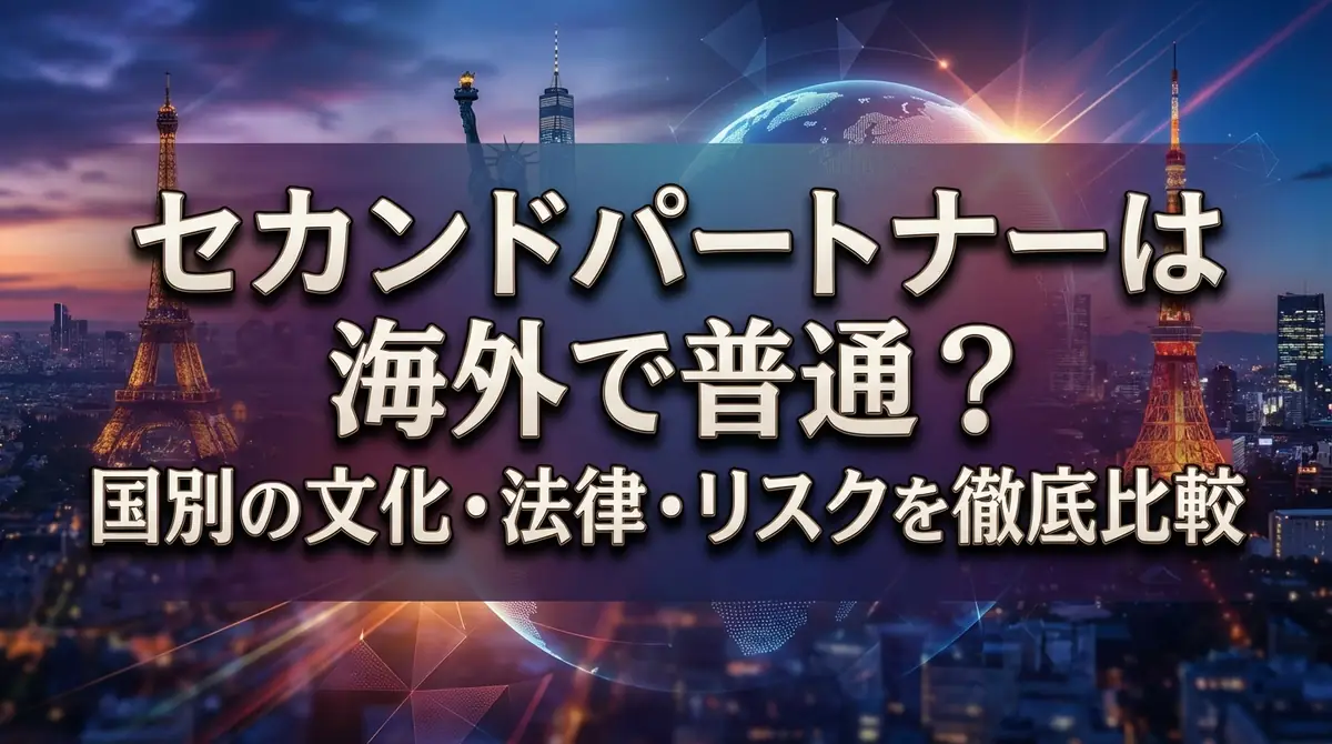 セカンドパートナーは海外で普通?国別の文化・法律・リスクを徹底比較