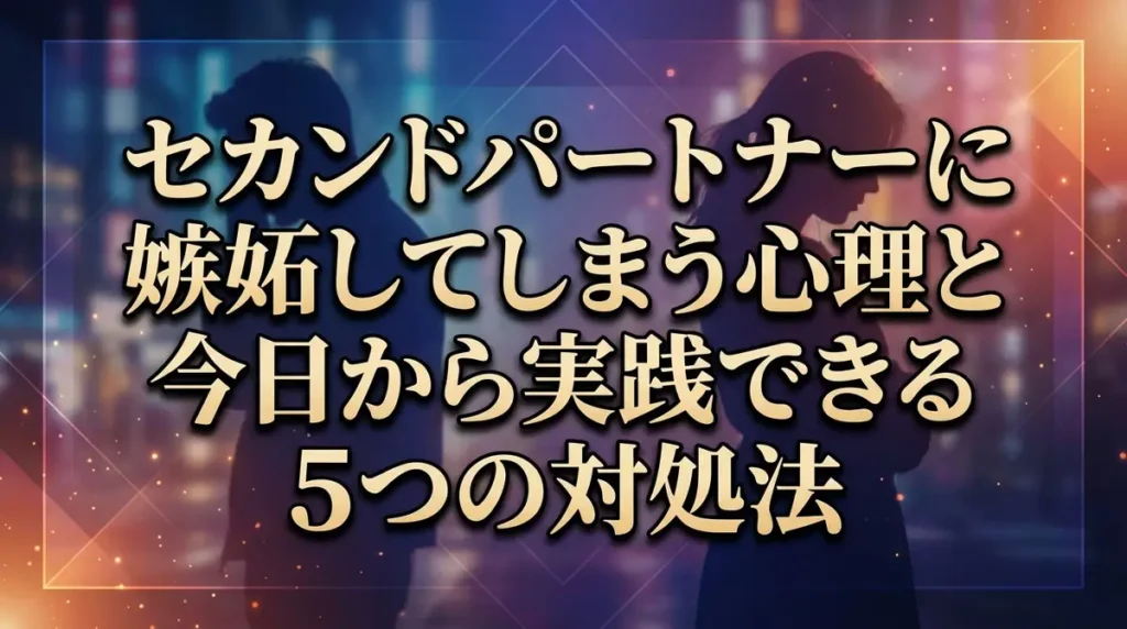 セカンドパートナーに嫉妬してしまう心理と今日から実践できる5つの対処法