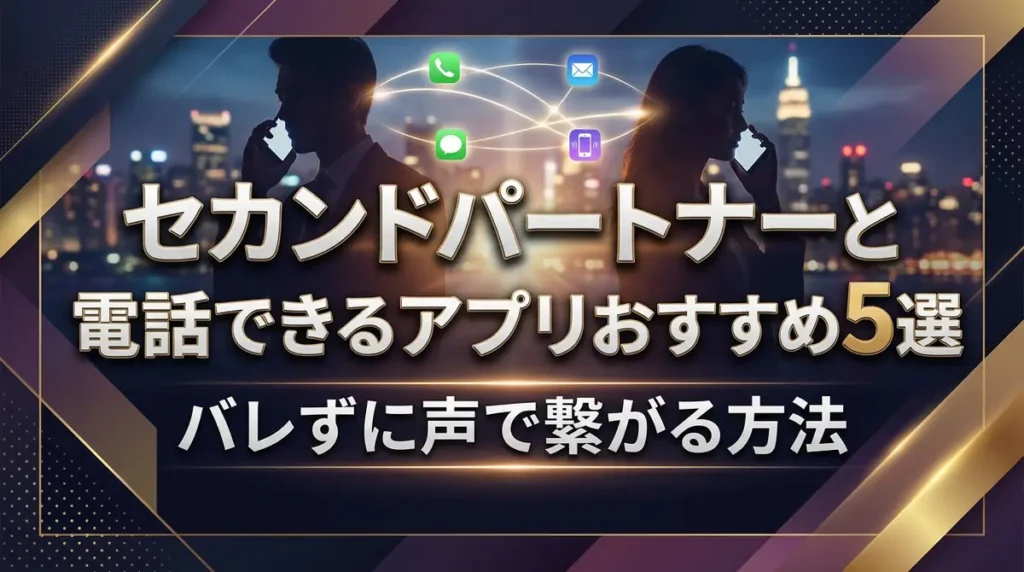 セカンドパートナーと電話できるアプリおすすめ5選｜バレずに声で繋がる方法
