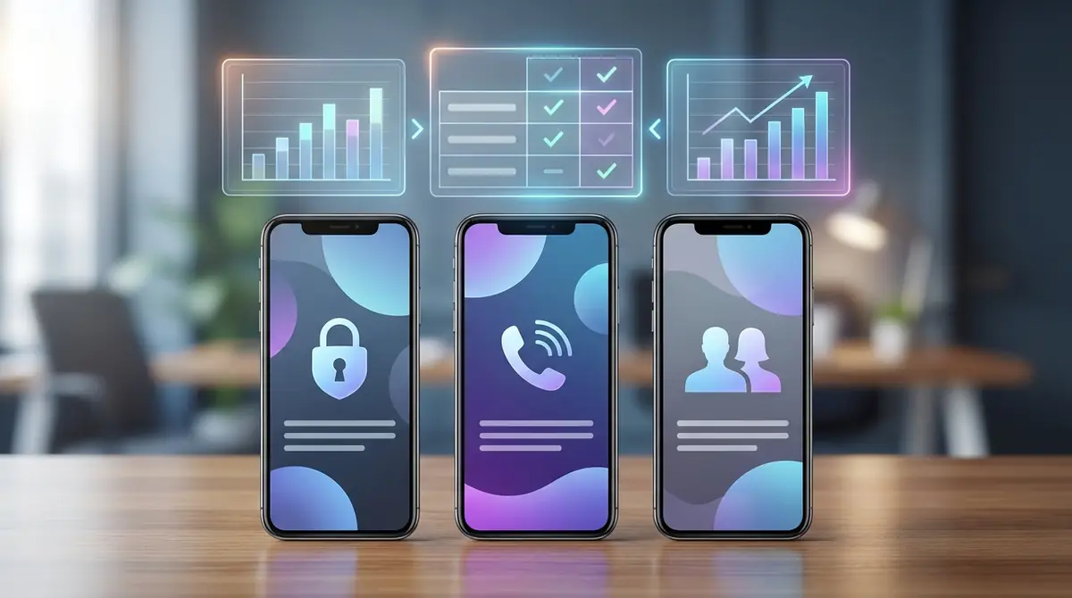 【比較表】セカンドパートナー向け電話アプリを3つの軸で徹底比較